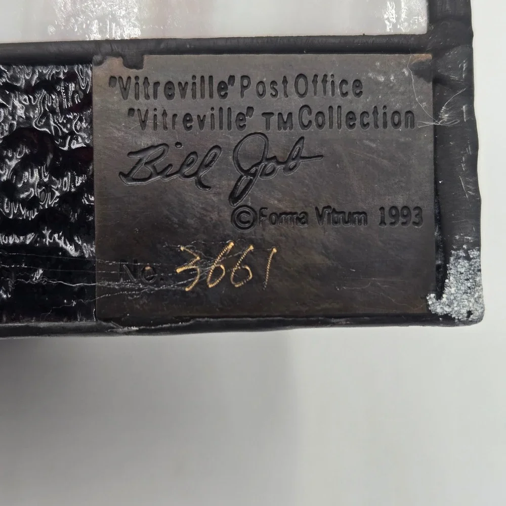 Forma Vitrum Vitreville Post‎ Office Stained Glass House Bill Job 1993 Box COA